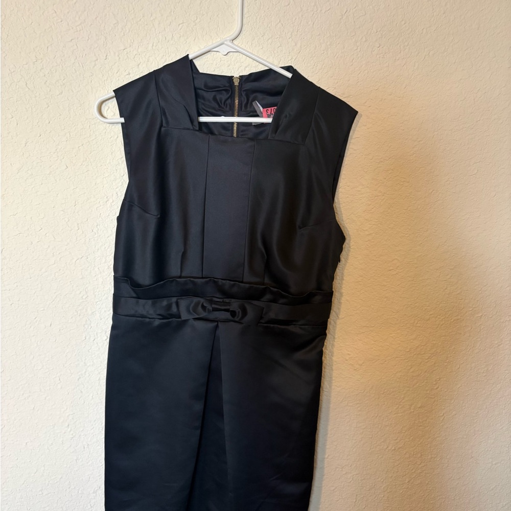 Kristin Davis Elegant Black Sleeveless Dress EUC